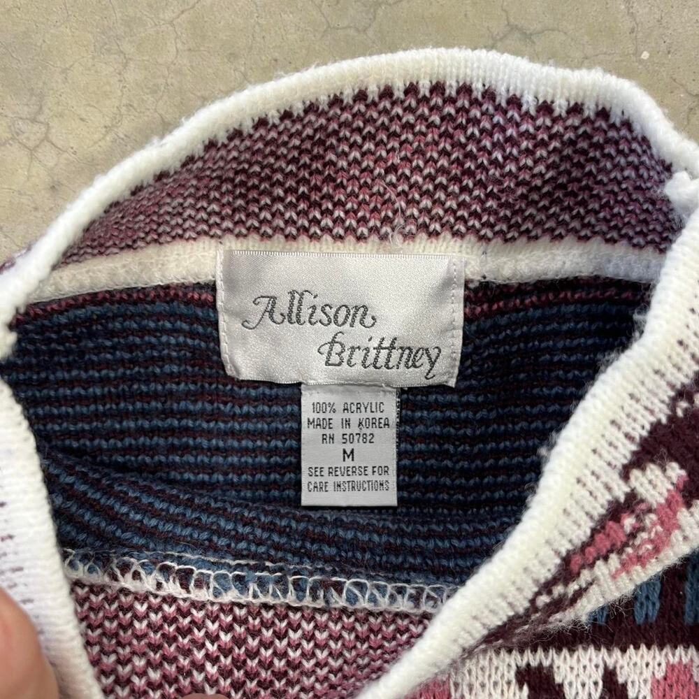 Vintage 90s aztec cable‎ knti sweater - Picture 3 of 3